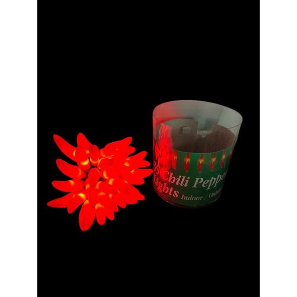 Holiday Time Red Chili Pepper 35 Light Set String Christmas Tree Lights NEW - Picture 3 of 6